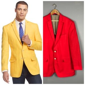Sean John Red Color Linen Sport Coat